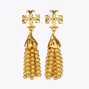 Tory Burch Roxanne Small Tassel Earring in Tory Gold (18K GOLD) (NWT)